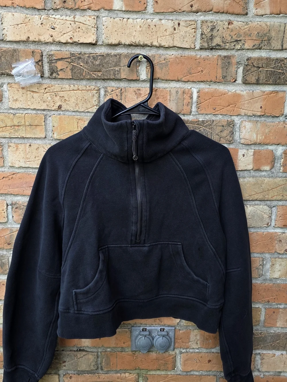 lululemon athletica Black Half-Zip Funnel Neck Pullover Sweater